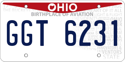 OH license plate GGT6231