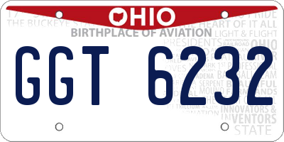OH license plate GGT6232