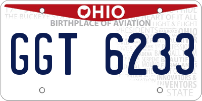 OH license plate GGT6233