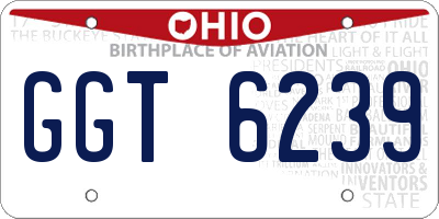 OH license plate GGT6239