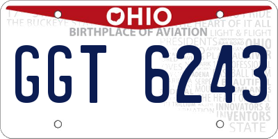 OH license plate GGT6243