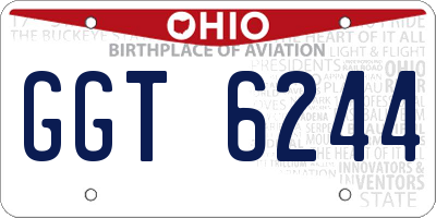 OH license plate GGT6244