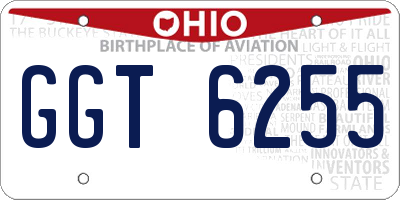 OH license plate GGT6255