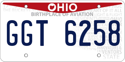 OH license plate GGT6258