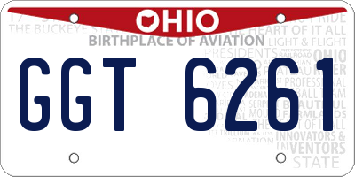 OH license plate GGT6261