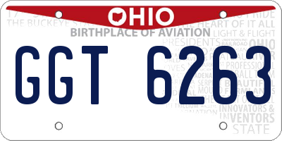 OH license plate GGT6263