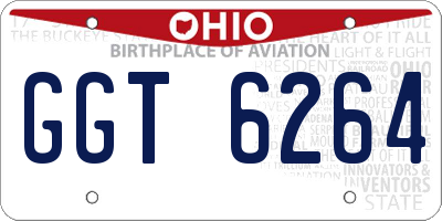 OH license plate GGT6264