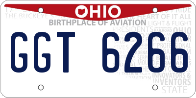 OH license plate GGT6266