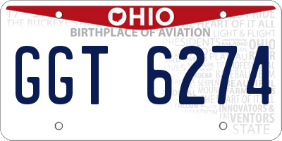 OH license plate GGT6274