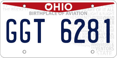 OH license plate GGT6281