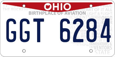 OH license plate GGT6284