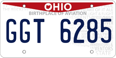 OH license plate GGT6285