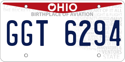 OH license plate GGT6294