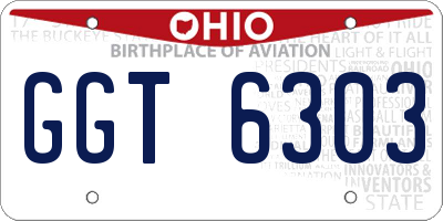 OH license plate GGT6303