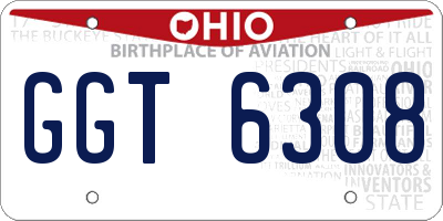 OH license plate GGT6308
