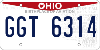 OH license plate GGT6314