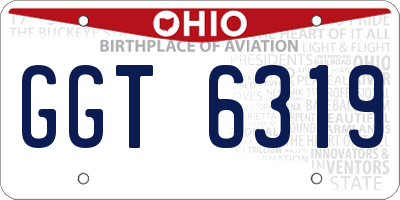OH license plate GGT6319