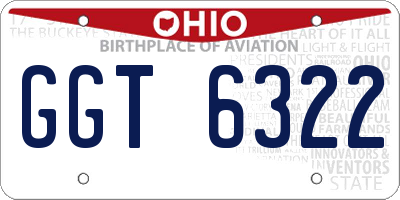 OH license plate GGT6322