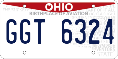 OH license plate GGT6324