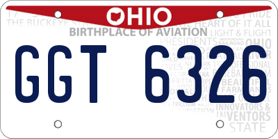 OH license plate GGT6326