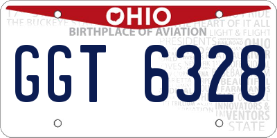 OH license plate GGT6328