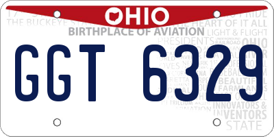 OH license plate GGT6329