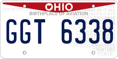 OH license plate GGT6338
