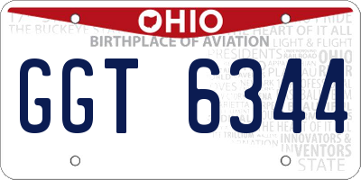 OH license plate GGT6344
