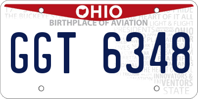 OH license plate GGT6348