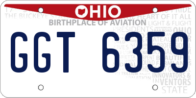 OH license plate GGT6359