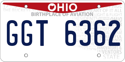 OH license plate GGT6362