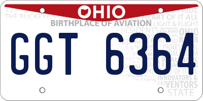 OH license plate GGT6364