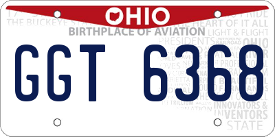 OH license plate GGT6368