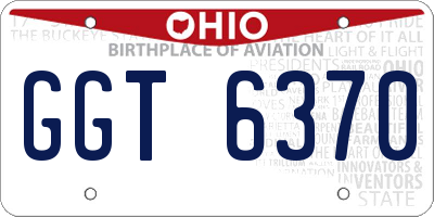 OH license plate GGT6370