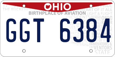 OH license plate GGT6384