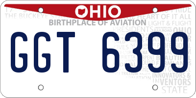 OH license plate GGT6399