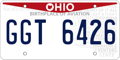 OH license plate GGT6426