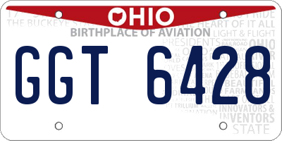 OH license plate GGT6428