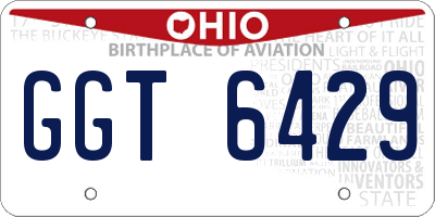 OH license plate GGT6429