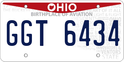OH license plate GGT6434