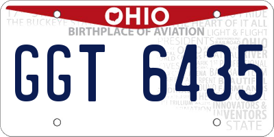 OH license plate GGT6435