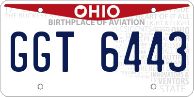 OH license plate GGT6443