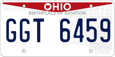 OH license plate GGT6459