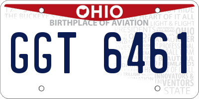 OH license plate GGT6461