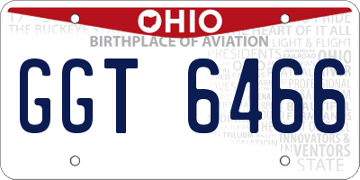 OH license plate GGT6466