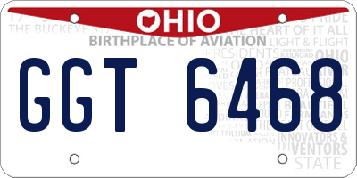 OH license plate GGT6468