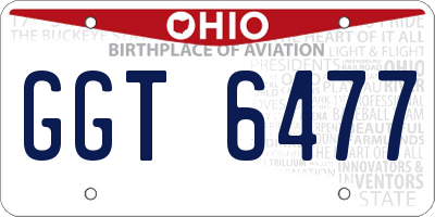 OH license plate GGT6477