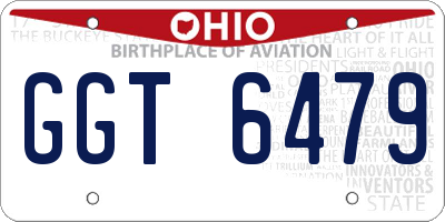 OH license plate GGT6479