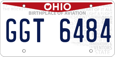 OH license plate GGT6484