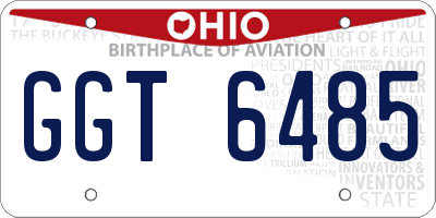 OH license plate GGT6485